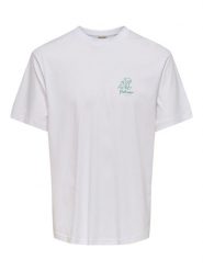 ONLY & SONS Koszulka "Onschef" w kolorze białym rozmiar: L. Białe bezrękawniki Only & Sons, l, bez wzorów, z bawełny, bez kołnierzyka, bez ramiączek. Za 68.95 zł.