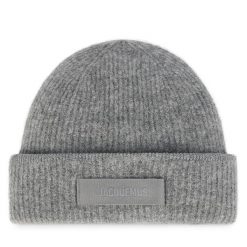 Czapka JACQUEMUS. Szare czapki zimowe JACQUEMUS, bez wzorów. Za 829.99 zł.