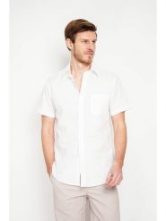 Secret du Lin Lniana koszula w kolorze białym rozmiar: 52. Białe koszule Secret du Lin, bez wzorów, ze lnu, bez kołnierzyka, bez ramiączek. Za 135.17 zł.