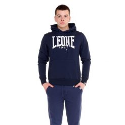 Bluza Leone 1947 Apparel Big Logo z lekkiej bawełny. Niebieskie bluzy LEONE 1947 APPAREL, bez wzorów, z bawełny, bez kaptura. W wyprzedaży za 134.59 zł.