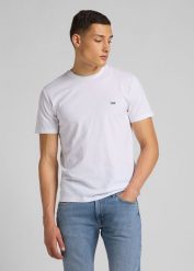 MESKA KOSZULKA LEE SS PATCH LOGO TEE WHITE 112113578. Białe t-shirty Lee, xl, bez wzorów, bez kołnierzyka, bez ramiączek. Za 79.99 zł.