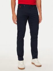 U.S. Polo Assn. Spodnie materiałowe MUP3385 Granatowy Slim Fit. Niebieskie spodnie materiałowe U.S. Polo Assn., m, bez wzorów, z bawełny. Za 259.99 zł.