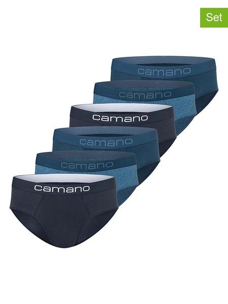 Camano Slipy (6 par) w kolorze niebieskim rozmiar: XXL. Niebieskie slipki camano, xxl, bez wzorów. Za 113.99 zł.