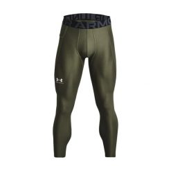 Legginsy Under Armour HeatGear. Białe legginsy długie sportowe Under Armour, xs, bez wzorów, z elastanu, na fitness i siłownię. Za 215.39 zł.