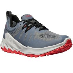 KEEN ZIONIC WP M męskie buty outdoor wodoodporne, stalowy/poppy czerwony 42,5. Czerwone buty turystyczne Keen, bez wzorów, bez zapięcia, outdoorowe. Za 581.99 zł.