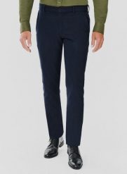 PAKO LORENTE – Casualowe granatowe spodnie męskie. Spodnie materiałowe Pako Lorente, na co dzień, na jesień, l, bez wzorów, z elastanu, casualowe. Za 179.99 zł.