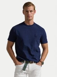 Polo Ralph Lauren T-Shirt 710936509004 Granatowy Classic Fit. Niebieskie koszulki polo Polo Ralph Lauren, m, bez wzorów, z bawełny, bez kołnierzyka, bez ramiączek. Za 299.99 zł.