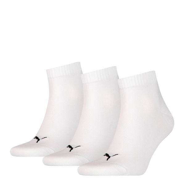 Puma Skarpety Quarter Plain 3-Pack 93858909. Białe skarpety Puma, bez wzorów, z bawełny. Za 39.00 zł.