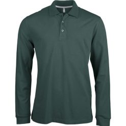 Koszulka polo z długim rękawem Kariban. Zielone koszulki polo KARIBAN, m, bez wzorów, bez kołnierzyka, bez ramiączek. Za 151.50 zł.