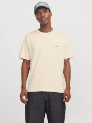 Jack & Jones Koszulka "Split" w kolorze beżowym rozmiar: L. Brązowe bezrękawniki Jack & Jones, l, bez wzorów, z bawełny, bez kołnierzyka, bez ramiączek. Za 43.99 zł.