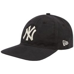 Czapka New Era Stretch Yankess New York 9Fifty, Dla obu płci. Czarne czapki z daszkiem New Era, bez wzorów, z bawełny. Za 139.99 zł.