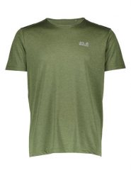 Jack Wolfskin Koszulka funkcyjna "Pack & Go" w kolorze khaki rozmiar: S. Brązowe t-shirty sportowe Jack Wolfskin, bez wzorów, bez ramiączek, outdoorowe. Za 65.69 zł.
