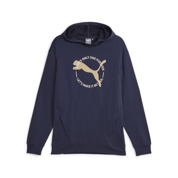 PUMA BLUZA BETTER SPORTSWEAR TR 67606406. Niebieskie bluzy z kapturem Puma, s, bez wzorów, z bawełny, z kapturem. Za 179.73 zł.