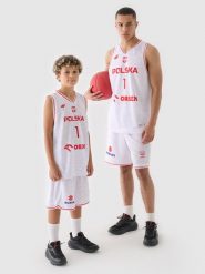 4F Koszulka reprezentacyjna męska 4F x PZKOSZ 2024 - SOCHAN - biała L. Białe bezrękawniki 4F, bez wzorów, z dzianiny, bez ramiączek, na fitness i siłownię. Za 219.99 zł.