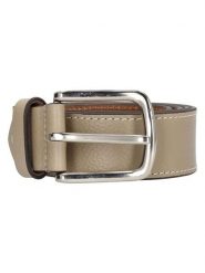 HIDE & STITCHES Skórzany pasek "Frisco" w kolorze beżowym rozmiar: onesize. Brązowe paski HIDE & STITCHES, bez wzorów, z materiału. Za 82.83 zł.