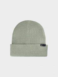 4F Czapka zimowa męska - zielona L. Brązowe czapki zimowe 4F, bez wzorów, z materiału. W wyprzedaży za 29.99 zł.