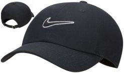 Czapka z daszkiem Nike Club Cap. Czarne czapki z daszkiem Nike, bez wzorów, z bawełny. Za 99.99 zł.