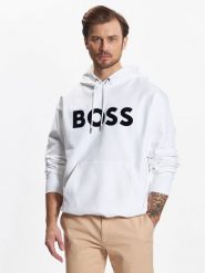 Boss Bluza 50485316 Biały Oversize. Białe bluzy Boss, m, bez wzorów, z bawełny, bez kaptura. Za 899.99 zł.