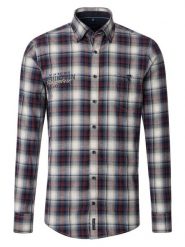 CASAMODA Koszula - Casual fit - w kolorze granatowo-kremowo-czerwonym rozmiar: 7XL. Brązowe koszule CASAMODA, xl, bez wzorów, z bawełny, bez kołnierzyka, bez ramiączek. Za 113.99 zł.