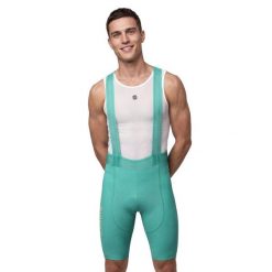 Męskie spodenki rowerowe z szelkami Siroko BX Neon Riders Green. Zielone spodenki rowerowe SIROKO, l, bez wzorów, z materiału, rowerowe. Za 380.00 zł.