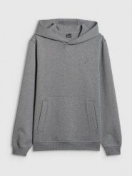 4F Bluza dresowa regular z kapturem męska - szara L. Szare bluzy 4F, l, bez wzorów, z dresówki, z kapturem. Za 249.99 zł.