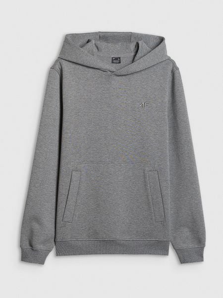 4F Bluza dresowa regular z kapturem męska - szara L. Szare bluzy 4F, l, bez wzorów, z dresówki, z kapturem. Za 249.99 zł.
