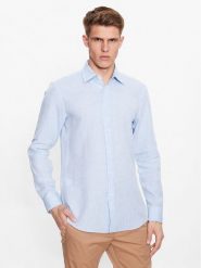 Boss Koszula 50490234 Błękitny Slim Fit. Niebieskie koszule Boss, m, bez wzorów, ze lnu, bez kołnierzyka, bez ramiączek. Za 389.99 zł.