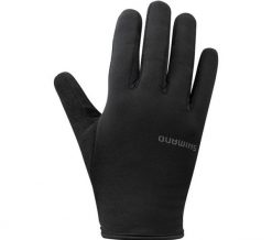 Rękawiczki kolarskie LIGHT Thermal, męskie. Czarne rękawiczki Shimano, bez wzorów, z elastanu. Za 132.00 zł.