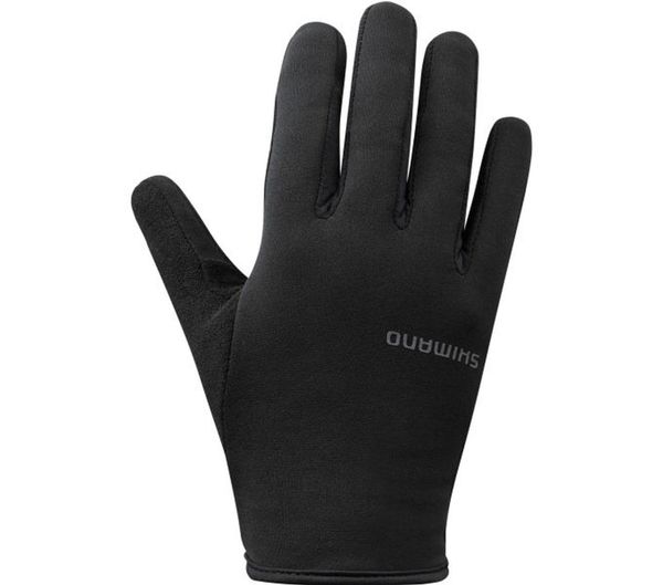 Rękawiczki kolarskie LIGHT Thermal, męskie. Czarne rękawiczki Shimano, bez wzorów, z elastanu. Za 132.00 zł.