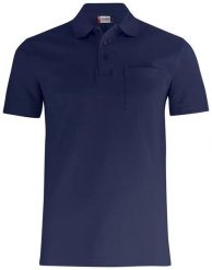 Clique Basic Polo Pocket – uniseks polo z bawełny, klasyczne dopasowanie – dark. Niebieskie sztyblety CLIQUE, bez wzorów, z bawełny, bez obcasa, bez zapięcia. Za 123.55 zł.