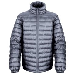 Męska Kurtka Zimowa Ice Bird (wodoodporna I Wiatroodporna). Szare kurtki RESULT, na zimę, l, bez wzorów, z puchu, bez kaptura. Za 213.99 zł.