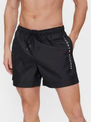 Tommy Hilfiger Szorty kąpielowe UM0UM03258 Czarny Regular Fit. Czarne kąpielówki Tommy Hilfiger, m, bez wzorów, z syntetyku. Za 179.99 zł.