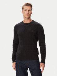 Tommy Hilfiger Sweter Classic MW0MW33132 Czarny Regular Fit. Czarne swetry rozpinane Tommy Hilfiger, m, bez wzorów, z bawełny, bez kołnierzyka, bez ramiączek. Za 569.99 zł.