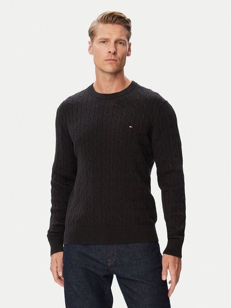 Tommy Hilfiger Sweter Classic MW0MW33132 Czarny Regular Fit. Czarne swetry rozpinane Tommy Hilfiger, m, bez wzorów, z bawełny, bez kołnierzyka, bez ramiączek. Za 569.99 zł.