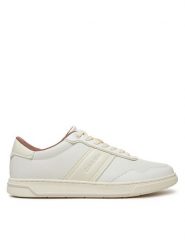 Calvin Klein Sneakersy Low Top Lace Up Logo HM0HM01653 Biały. Białe buty sportowe casual CALVIN KLEIN, bez wzorów, ze skóry, bez zapięcia. Za 299.99 zł.