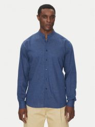 KARL LAGERFELD Koszula 605035 552627 Granatowy Regular Fit. Niebieskie koszule KARL LAGERFELD, m, bez wzorów, z bawełny, bez kołnierzyka, bez ramiączek. Za 399.99 zł.