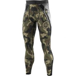 Legginsy sportowe męskie do MMA EXTREME HOBBY MILITARY. Brązowe bielizna termoaktywna EXTREME HOBBY, l, bez wzorów, z elastanu, bez ramiączek. Za 189.00 zł.