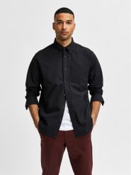 Selected Homme Koszula Rick 16077359 Czarny Regular Fit. Czarne koszule Selected Homme, l, bez wzorów, z bawełny, bez kołnierzyka, bez ramiączek. Za 189.99 zł.