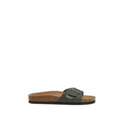 Sandały Pepe Jeans Bio Single Chicago. Zielone sandały Pepe Jeans, z jeansu, bez zapięcia. Za 220.65 zł.