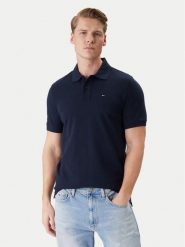 Tommy Jeans Polo DM0DM22711 Granatowy Regular Fit. Niebieskie koszulki polo Tommy Jeans, m, bez wzorów, z bawełny, bez kołnierzyka, bez ramiączek. Za 289.99 zł.
