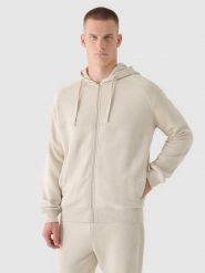 4F Bluza dresowa rozpinana z kapturem męska - beżowa S. Brązowe bluzy z kapturem 4F, m, bez wzorów, z bawełny, z kapturem. W wyprzedaży za 89.99 zł.