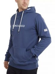 Bluza męska Fundango Hoover z kapturem. Niebieskie bluzy z kapturem Fundango, m, bez wzorów, z bawełny, z kapturem. Za 299.00 zł.