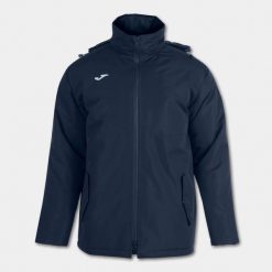 Kurtka wiatroszczelna Joma Trivor. Niebieskie kurtki Joma, s, bez wzorów, z materiału, z kapturem. Za 257.99 zł.