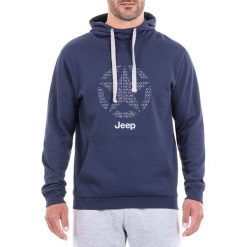 Bluza w kolorze granatowym. Bluzy z kapturem marki Jeep. W wyprzedaży za 114.95 zł.