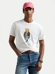 Polo Ralph Lauren T-Shirt 710854497041 Biały Regular Fit. Białe koszulki polo Polo Ralph Lauren, m, bez wzorów, z bawełny, bez kołnierzyka, bez ramiączek. Za 419.99 zł.