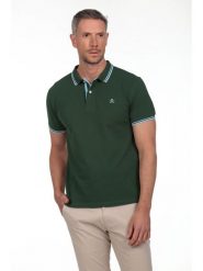 The Time of Bocha Koszulka polo w kolorze zielonym rozmiar: M. Zielone koszulki polo The Time of Bocha, m, bez wzorów, z bawełny, bez kołnierzyka, bez ramiączek. Za 104.99 zł.