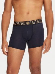 Versace Bokserki AU10028 1A10011 Granatowy. Niebieskie bokserki VERSACE, m, bez wzorów, z bawełny. Za 179.99 zł.