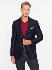Boss Marynarka 50502974 Granatowy Regular Fit. Niebieskie garnitury Boss, do pracy, m, bez wzorów, z wełny, biznesowe. Za 2,389.00 zł.