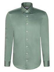 Seidensticker Koszula - Slim fit - w kolorze szarozielonym rozmiar: 42. Zielone koszule Seidensticker, bez wzorów, z bawełny, bez kołnierzyka, bez ramiączek. Za 168.46 zł.