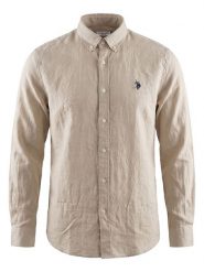 U.S. Polo Assn. Koszula w kolorze beżowym rozmiar: XXL. Brązowe koszule U.S. Polo Assn., s, bez wzorów, bez kołnierzyka, bez ramiączek. Za 187.45 zł.
